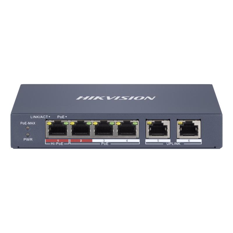 DS-3E1106HP-EI 4 Port Hızlı Ethernet Akıllı POE Anahtarı